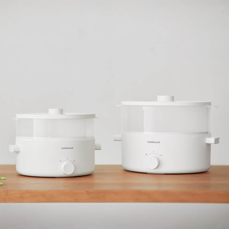 EJP134IVY - Nồi điện đa năng Locknlock Electric multipot 220V, 50Hz, 1350W, 5.0L- Màu ngà