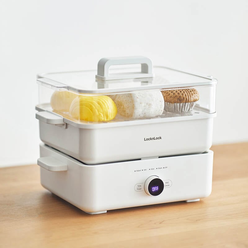 EJP154IVY Nồi lẩu đa năng Locknlock Multicooker 4.5L, 220V, 50Hz, 1500W- Màu ngà