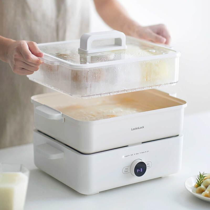 EJP154IVY Nồi lẩu đa năng Locknlock Multicooker 4.5L, 220V, 50Hz, 1500W- Màu ngà