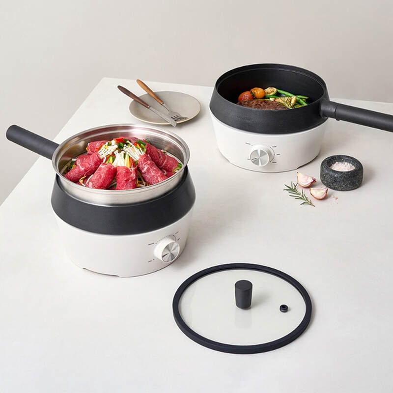 EJP421WHT-Nồi điện đa năng 4 trong 1 LocknLock 4in1 Multicooker 220-240V,50-60Hz,1000W,2L-Màu trắng