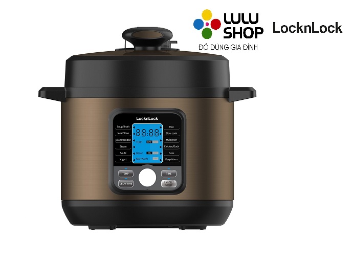 EJP676BLK-Nồi Áp Suất Điện Tử Đa Năng Nhãn Hiệu LocknLock;6L;Màu Đen; 220v/60Hz;1000W