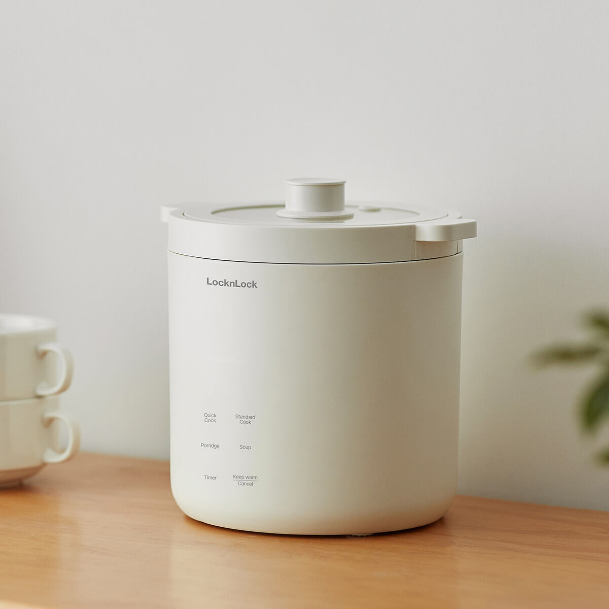 EJR314IVY - Nồi cơm điện mini LocknLock Mini rice cooker 220V, 50Hz, 300W, 0.6L - Màu ngà