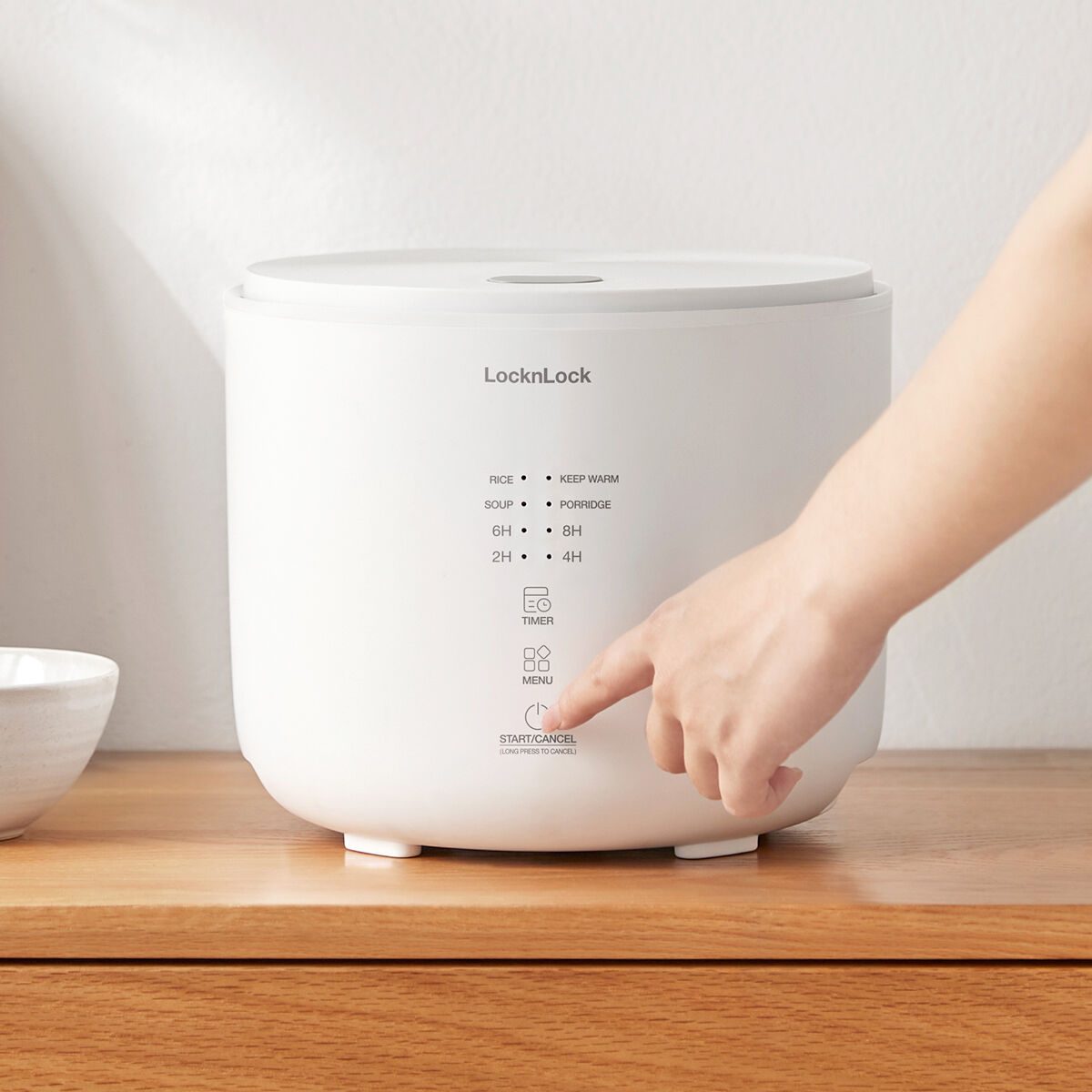 EJR334IVY - Nồi cơm điện Locknlock Donggeurami rice cooker 220V, 50Hz, 400W, 1.0L- Màu ngà