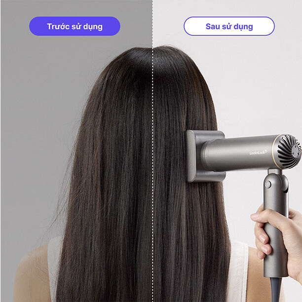 ENA626GRY - Máy sấy tạo kiểu tóc gấp gọn LocknLock Foldable hair styling dryer 220-240V, 50-60Hz, 1300W - Màu xám