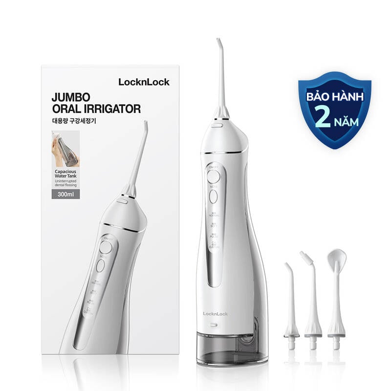 ENR166GRY- Máy tăm nước LocknLock Jumbo oral irrigator 300ml - Màu xám