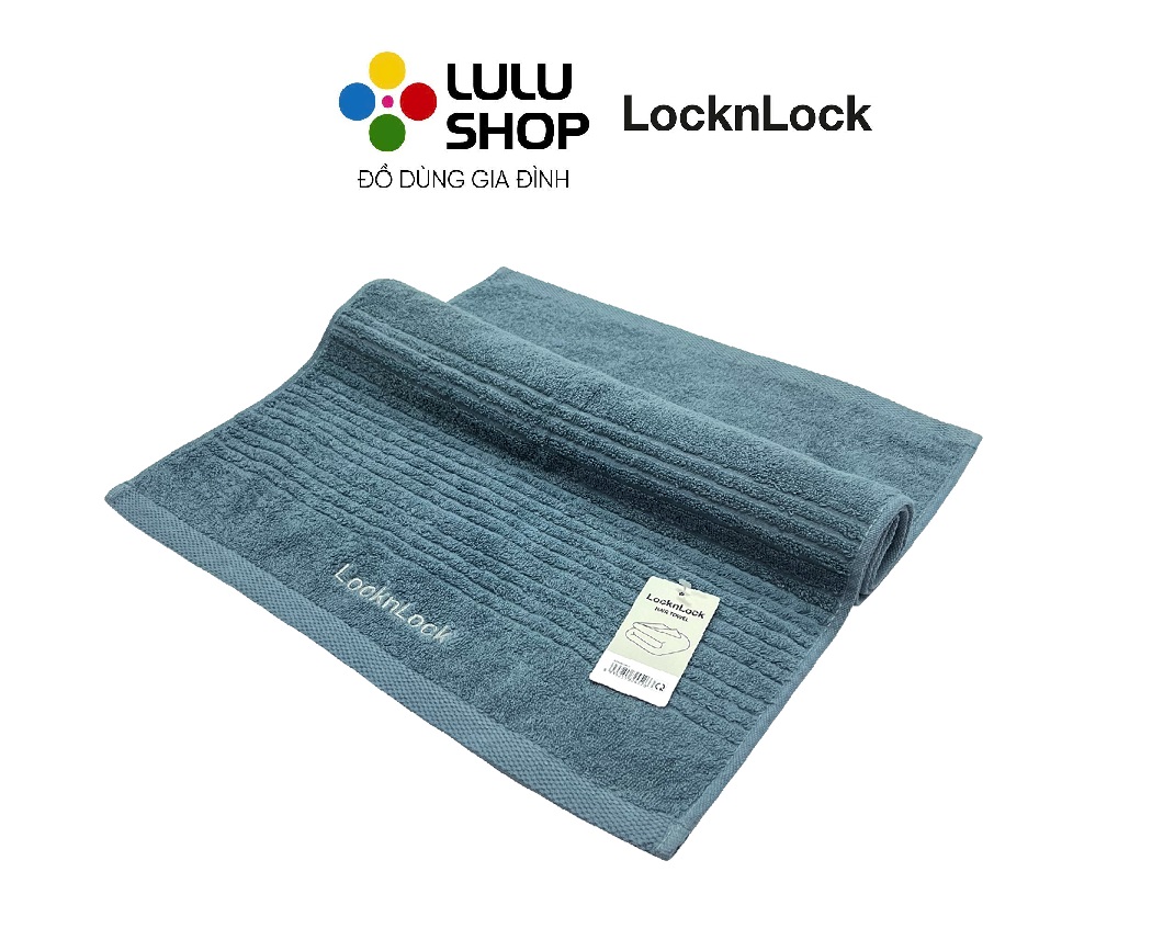 ETM002BLU-Khăn lau tóc cotton LocknLock, 40x80 cm, màu xanh dương