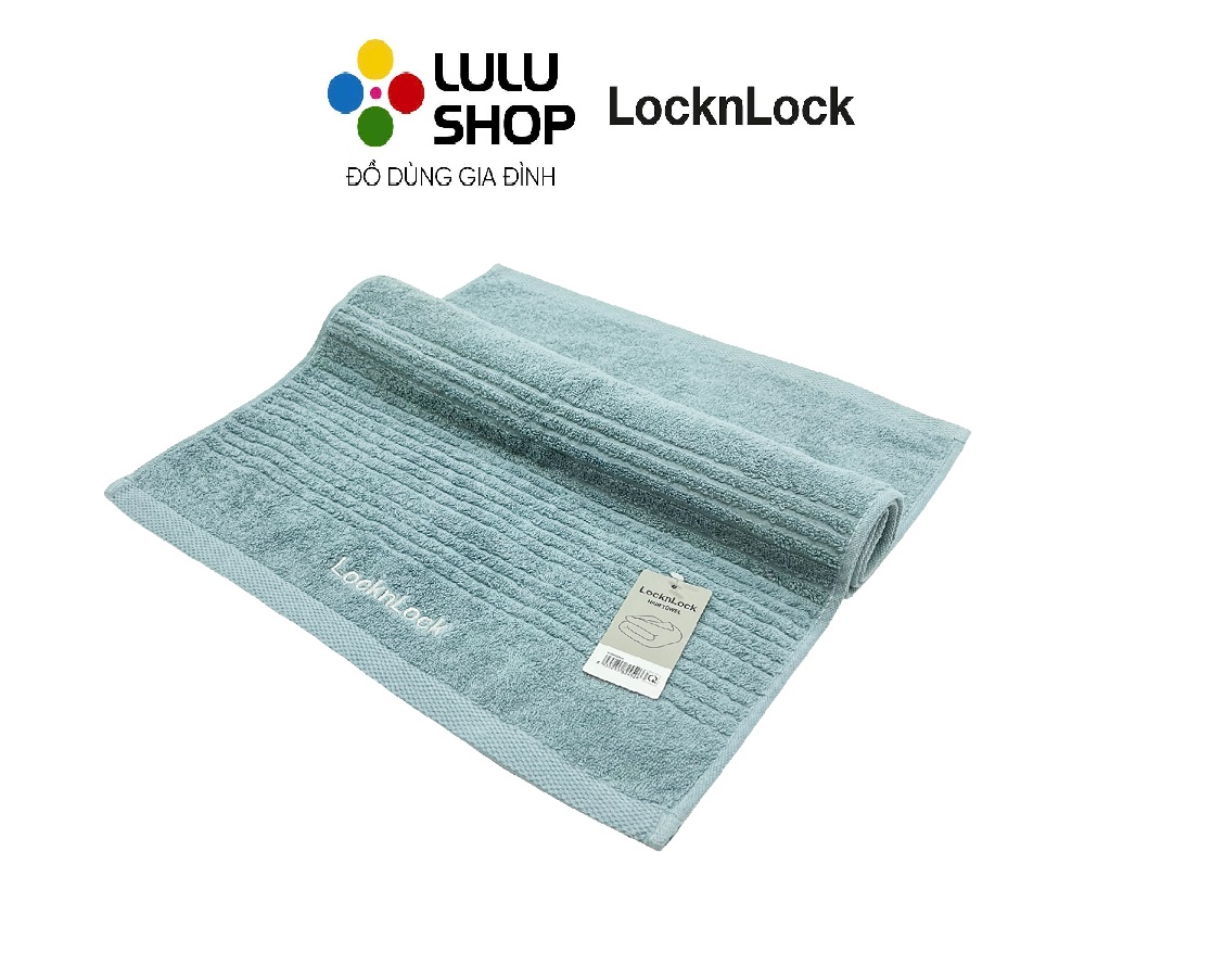 ETM002SBLU-Khăn lau tóc cotton LocknLock, 40x80 cm, màu xanh da trời