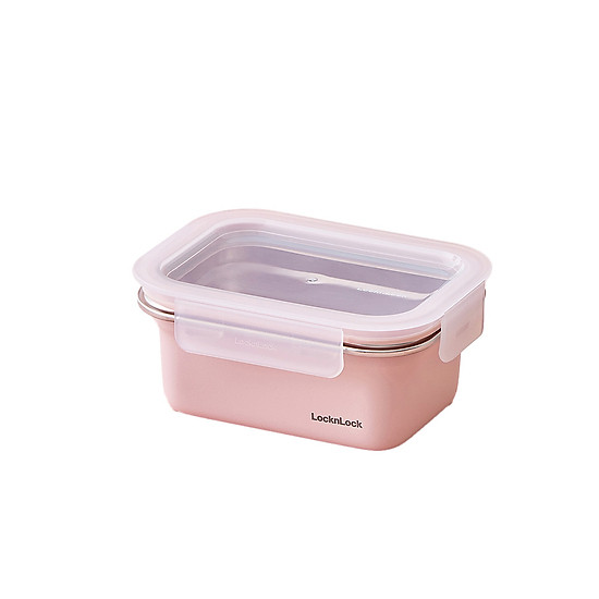 LST512PIK - Hộp đựng thực phẩm bằng thép không gỉ LocknLock - 500ml - Màu hồng - CN - 12 - STS