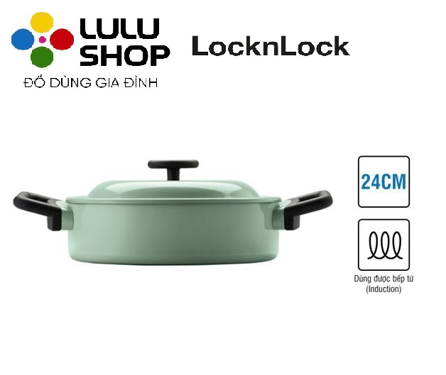 LDE1244IH - NỒI DECOR Lock&Lock, 24CM, hai tay cầm - Màu Mint