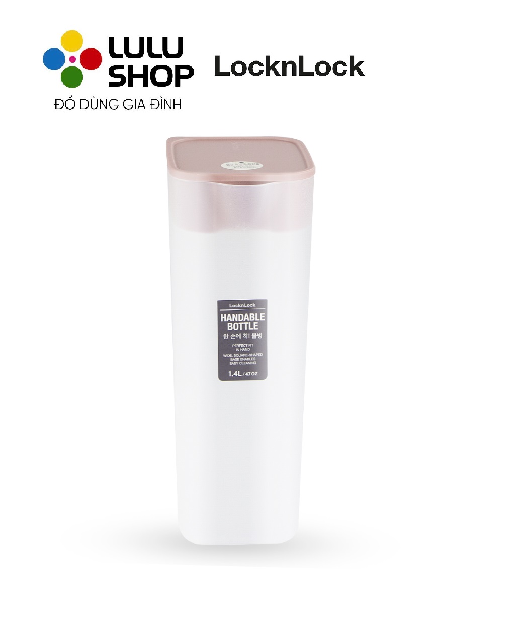 HAP817PIK-Bình nước Handle Bottle 1.4L-Màu hồng-PP-VN-15