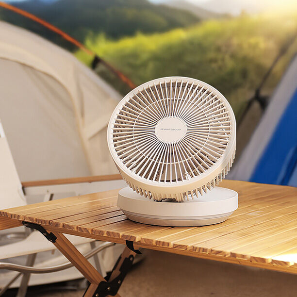 JRL-FF085COM - Quạt sạc điện gấp gọn Jenniferoom Foldable fan 5V, 2A, 8W, 8000mAh - Màu be