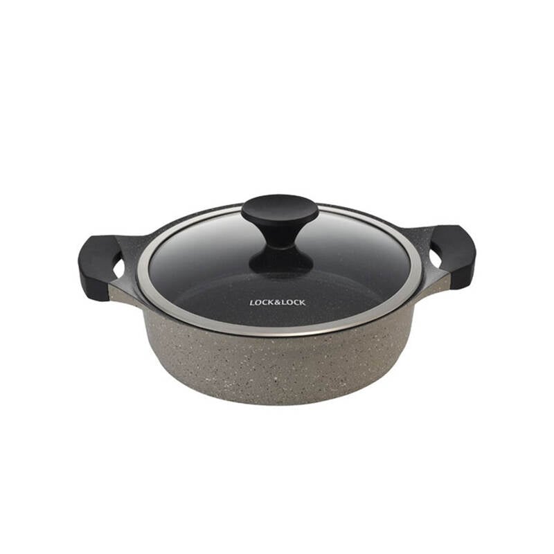 LCA6242D-Nồi Lock&Lock Stone 2 tay cầm 24cm (Có thể sử dụng bếp từ)