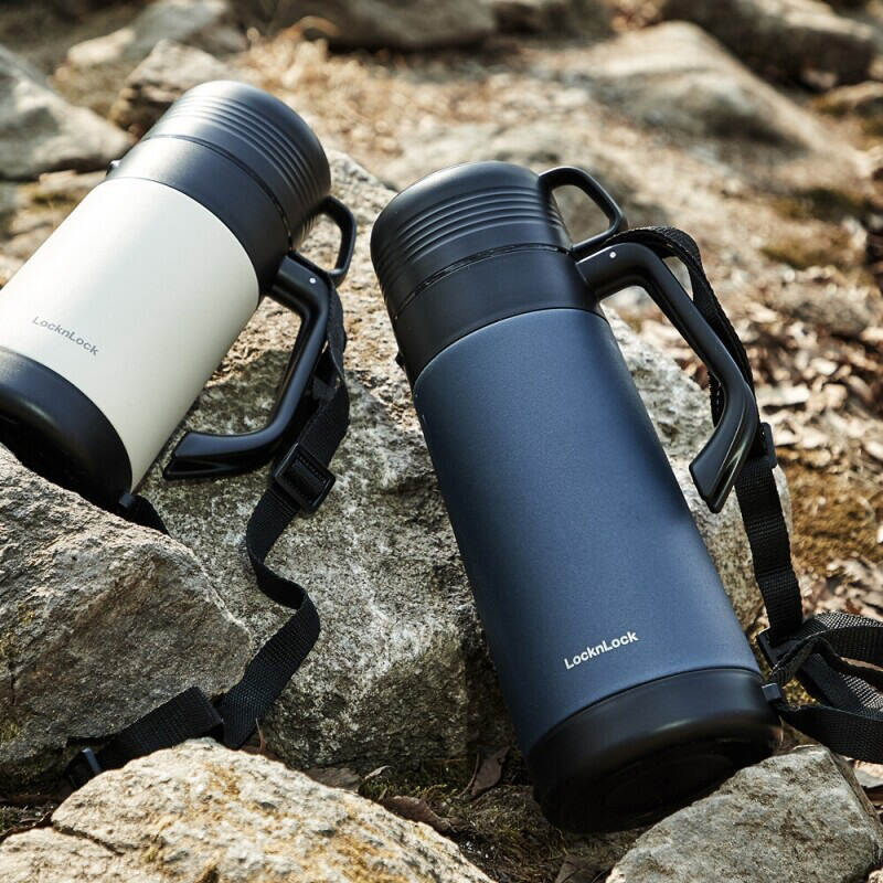 LHC1484NVY - Bình giữ nhiệt LocknLock Easy Outdoor Vacuum Bottle 1.2L - Màu xanh navy
