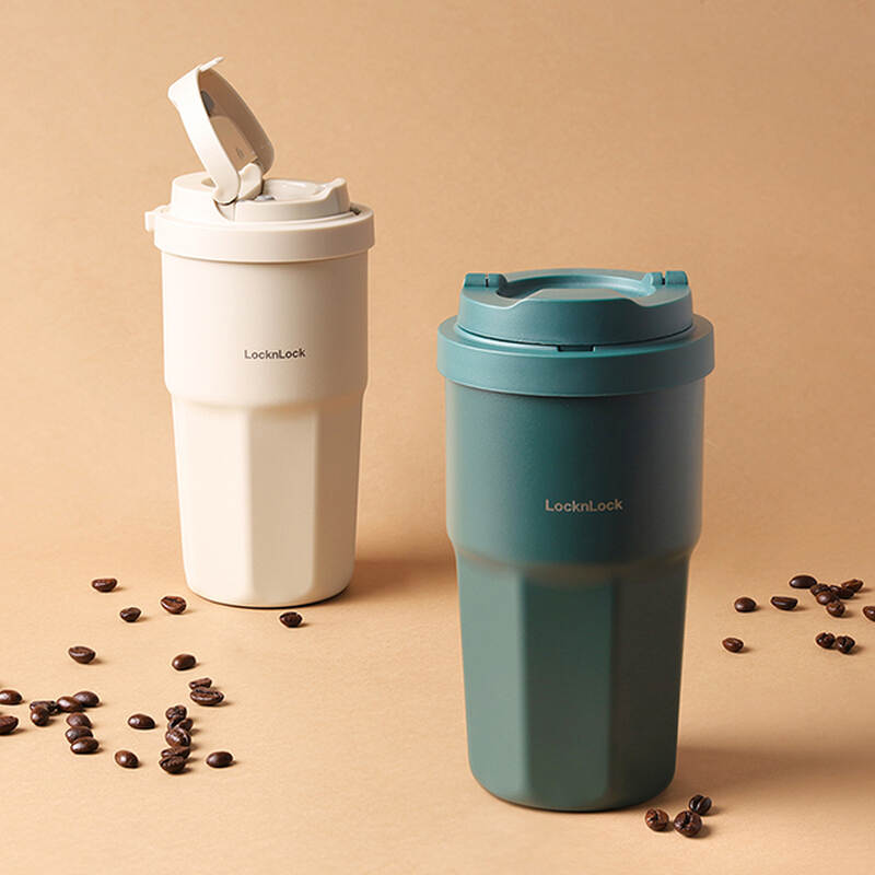 LHC3329BEG - Bình giữ nhiệt LocknLock Vacuum coffee tumbler 460ml - Màu beige
