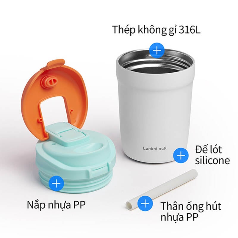 LHC4290YRED- Bình giữ nhiệt LocknLock DUAL FLIP TUMBLER-320ML