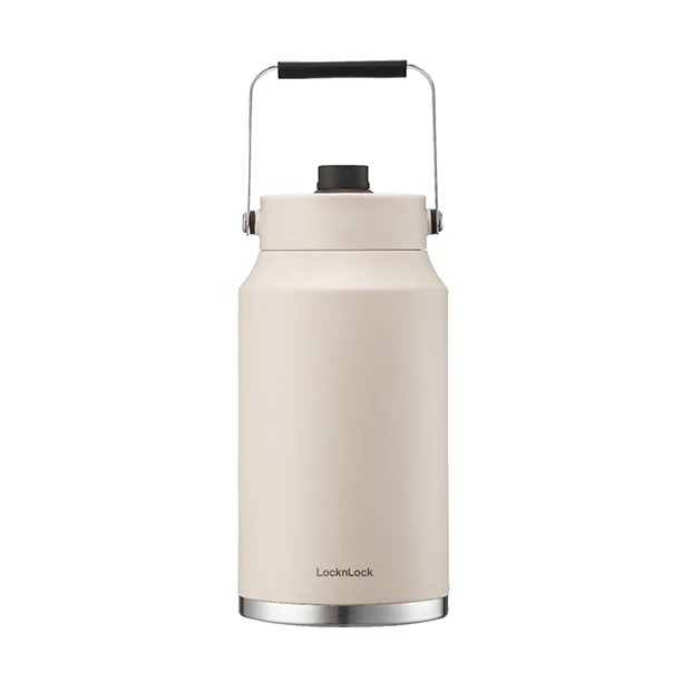 LHC4302BEG - Bình giữ nhiệt bằng thép không gỉ LocknLock Slo Water Jug 4L - Màu be