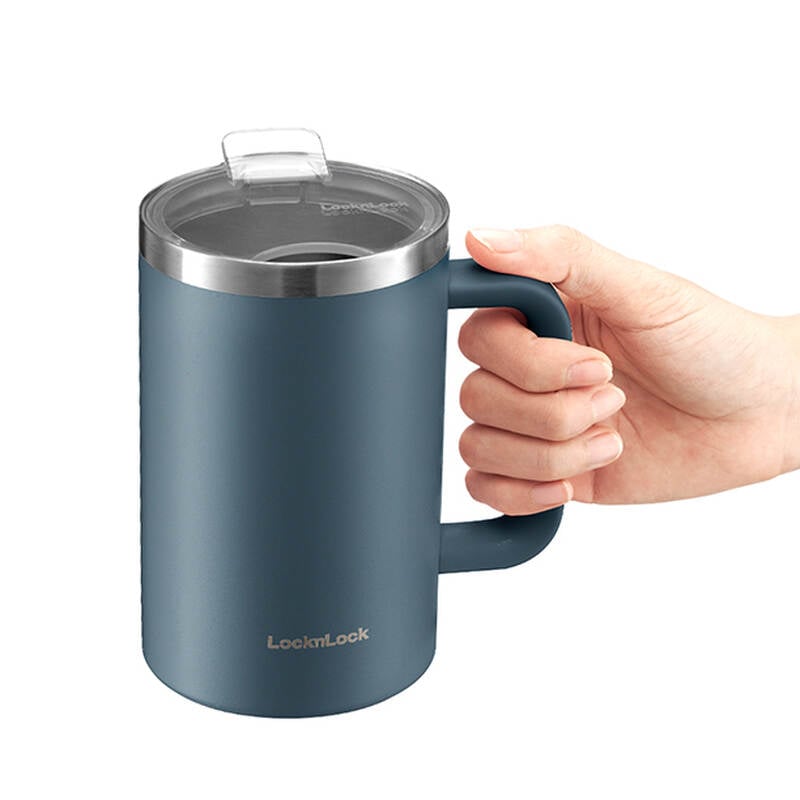 LHC4320BGRN - Ca nước giữ nhiệt LocknLock Flat Table Mug 730ml - Màu xanh cổ vịt