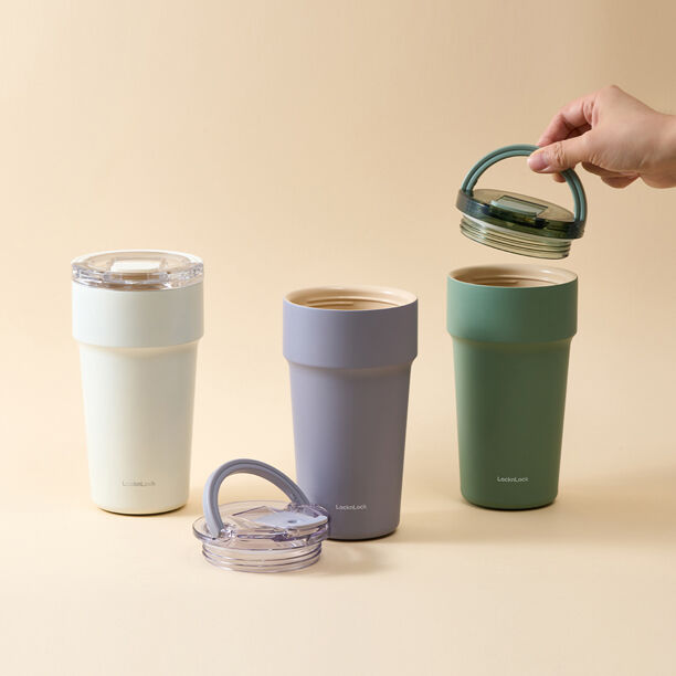 LHC4416GRP - Bình giữ nhiệt LocknLock Metro cafe top handle 710ml - Màu tím