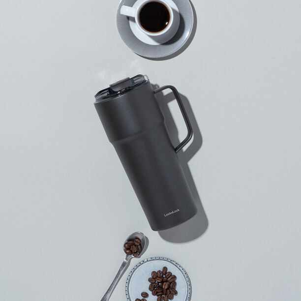 LHC4418BLK - Bình giữ nhiệt LocknLock Metro cafe handle 750ml - Màu đen