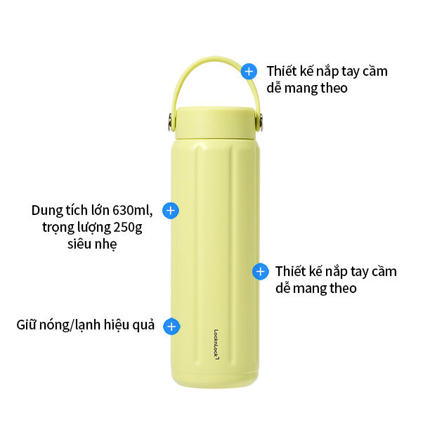 LHC4427WHT- Bình giữ nhiệt LocknLock Slo ultralight tumbler 630ml - Màu trắng
