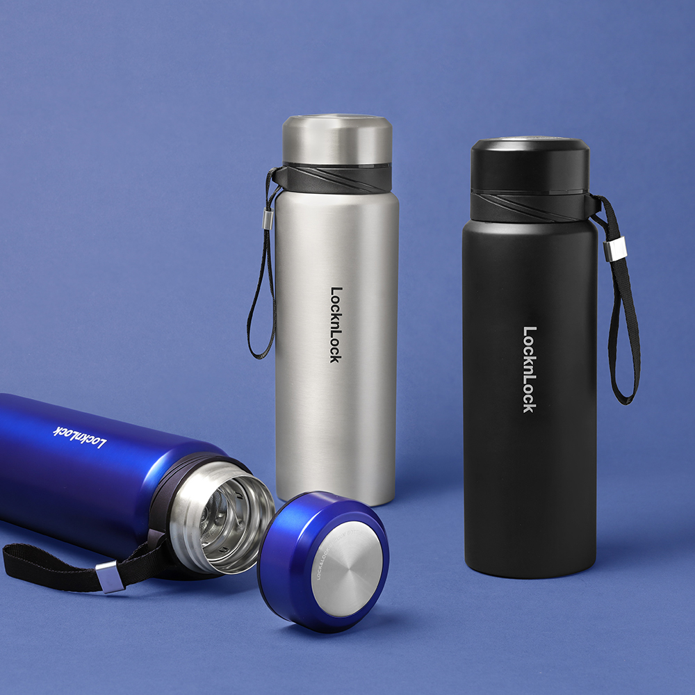LHC6180FU - Bình giữ nhiệt Lock&Lock Vacuum Bottle 800ml bằng thép không gỉ - Màu xanh đậm
