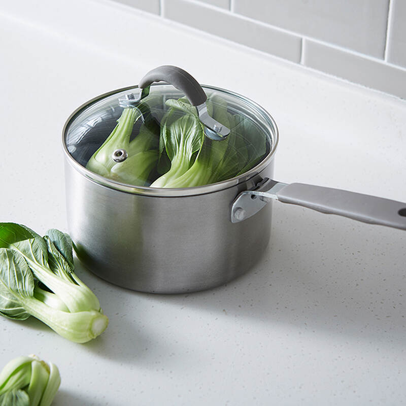 LHD1141 - Nồi sâu lòng Lock&Lock Handycook có tay cầm và nắp đậy 14cm - Màu xám