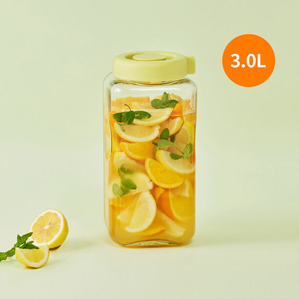 LNG557YGRN- Hũ đựng thực phẩm bằng thủy tinh LocknLock Daily  Breathing - 1.6L - Màu xanh lá cây