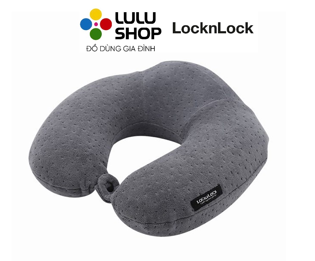 LTZ852GRY - Gối kê cổ memory foam Velvet, 28*28cm, màu xám