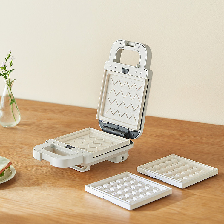 EJB126IVY -  Máy kẹp nướng bánh LocknLock Sandwich maker - 220V, 50Hz, 600W - Màu ngà