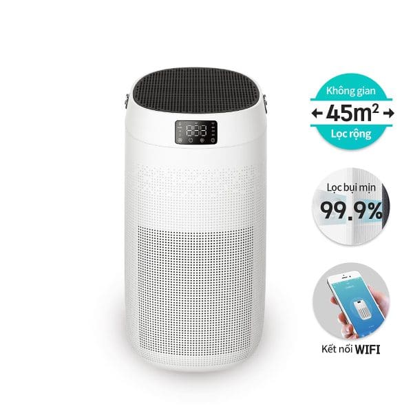 ENP124WHT Máy lọc không khí nhãn hiệu Locknlock, Air purifier 272*302*532mm,100-240V, 50/60HZ, 50W - Màu trắng