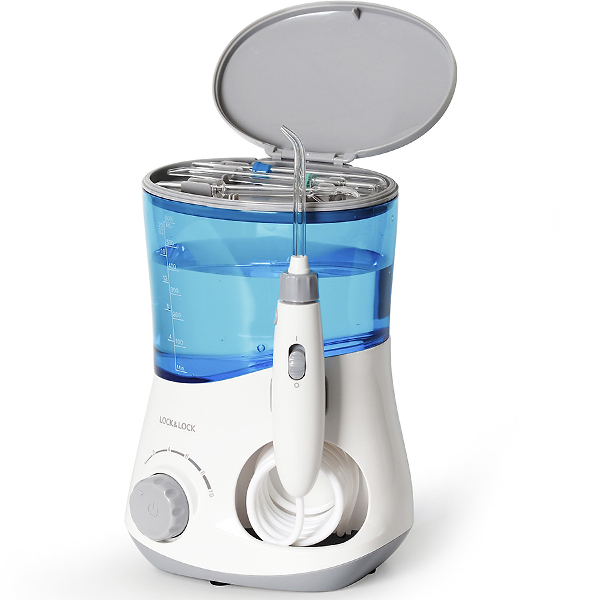 ENR111BLU - Máy tăm nước Lock&lock, Oral Irrigator, DC12V, 18W, 600ml, Màu xanh dương