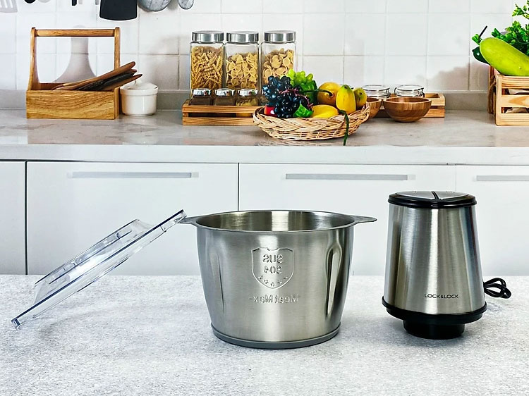 EJM172 - MÁY XAY THỊT Lock&Lock 220V~, 50Hz, 300W, 2L - Màu bạc