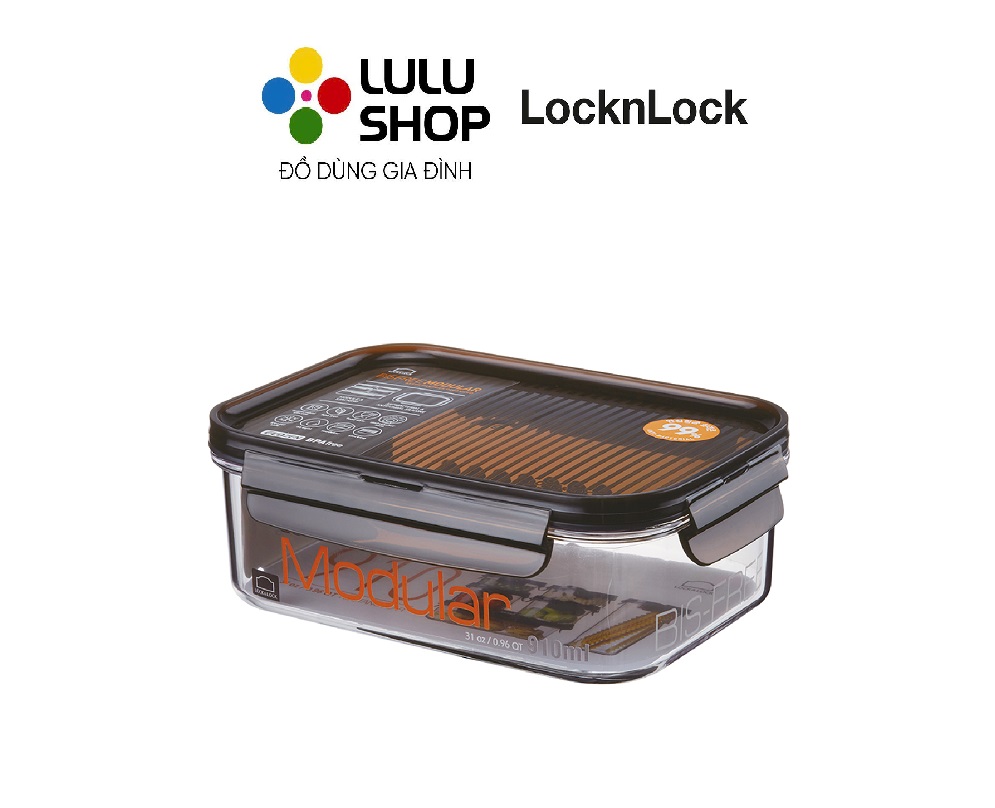 LBF404 - Hộp bảo quản thực phẩm hình chữ nhật Bisfree Modular 910ml