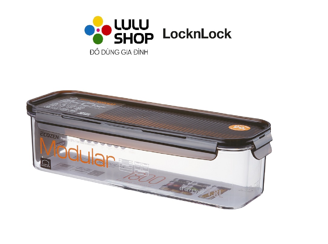 LBF410 - Hộp bảo quản thực phẩm hình chữ nhật Bisfree Modular 1.8L