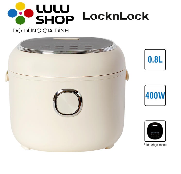 EJR716IVY - Nồi cơm điện, Lock&Lock, 220V, 400W, 50HZ, 0.8L, - Màu ngà