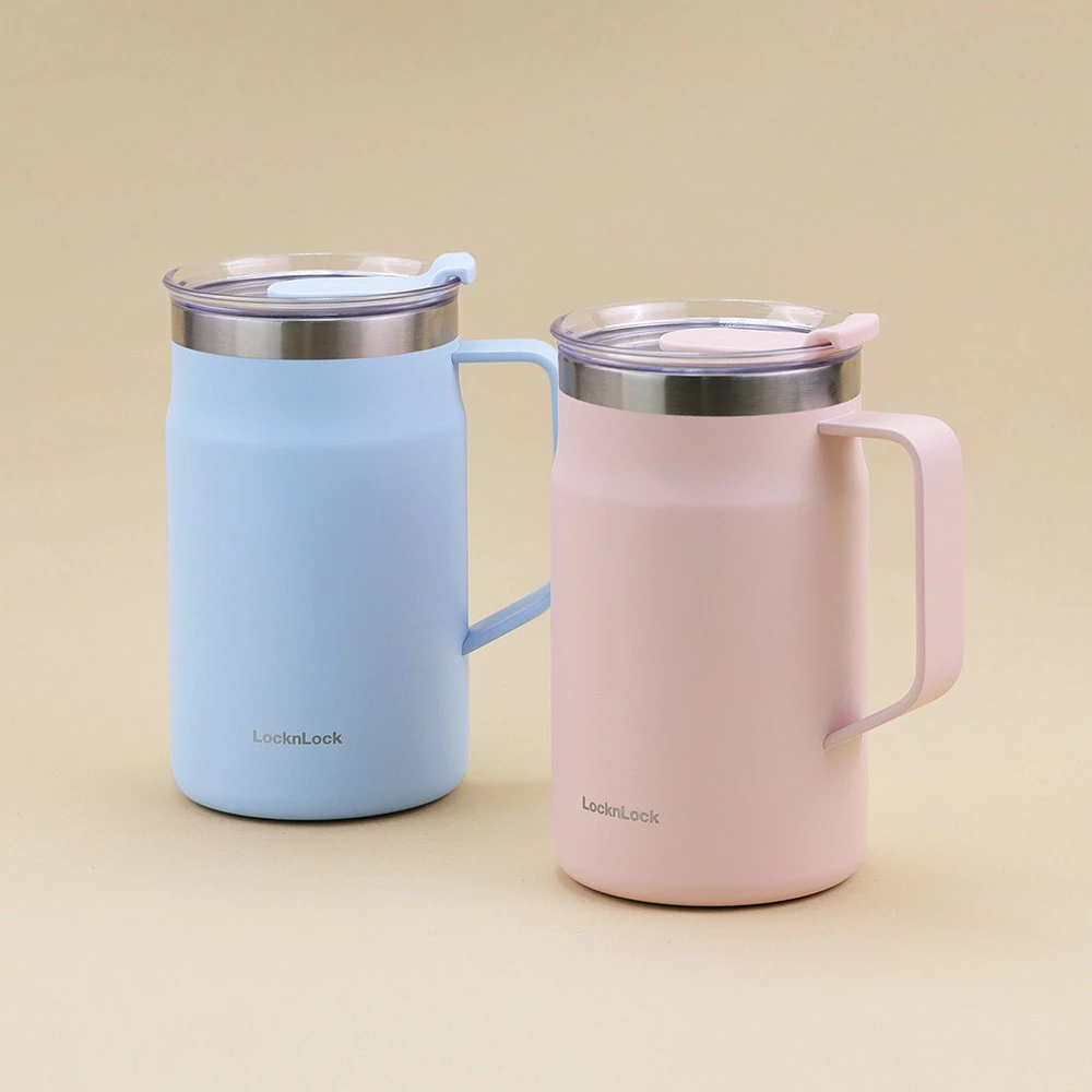 LHC4282PIK - Ca nước giữ nhiệt LocknLock Metro Table Mug 600ml - Màu Hồng
