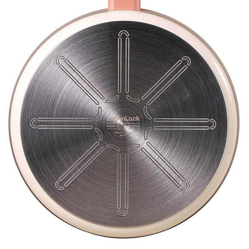 CAF2455IH - Chảo chống dính Suit Bric LocknLock, bằng nhôm, 24 cm - màu ngà