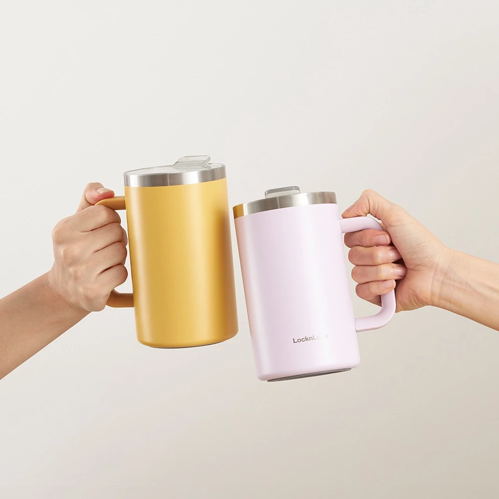 LHC4320VOL - Ca nước giữ nhiệt LocknLock Flat Table Mug 730ml - Màu tím