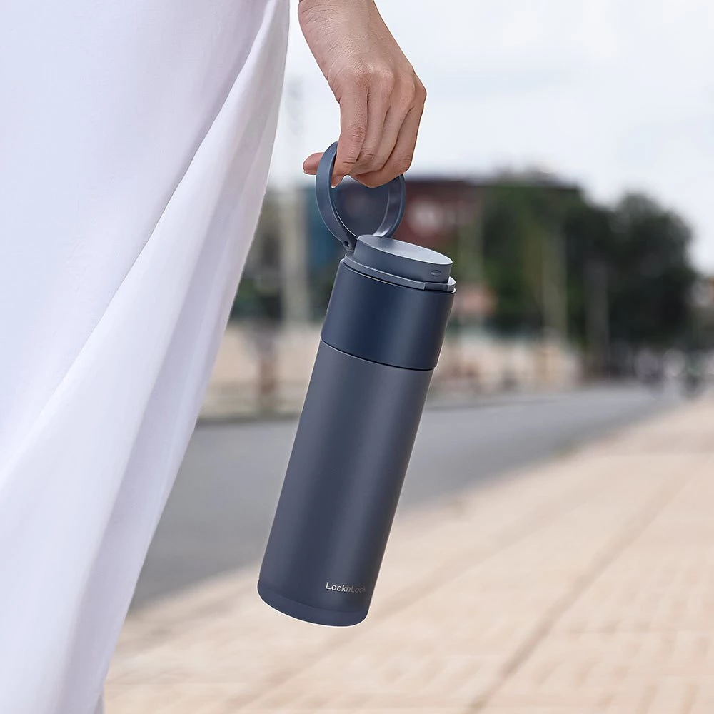 LHC3275NVY - Bình giữ nhiệt LocknLock Hidden Moon 490ml - Màu xanh navy