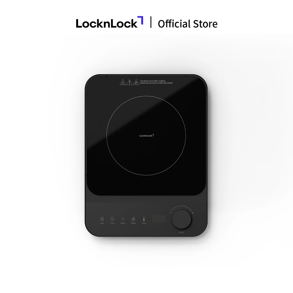 EJI351BLK - Bếp điện từ Locknlock Easy clean induction cooker 220V, 50Hz, 2000W - Màu đen