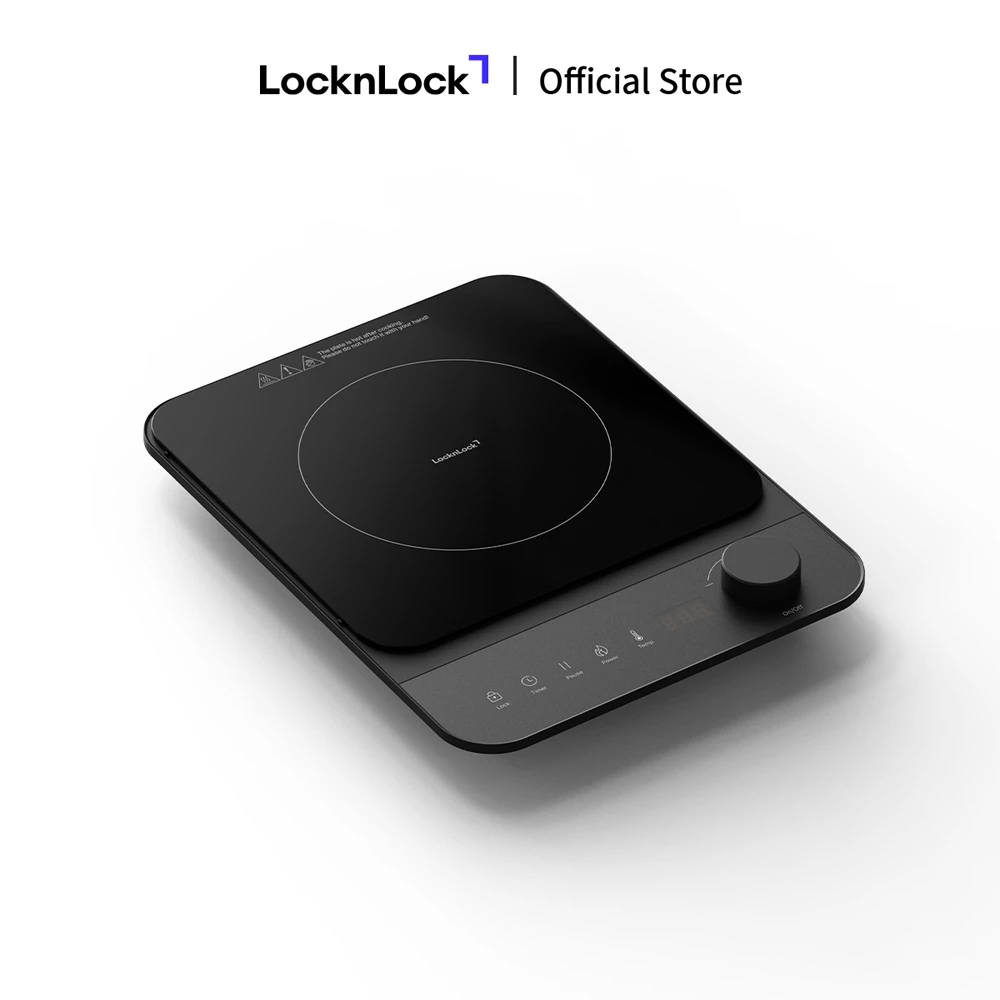 EJI351BLK - Bếp điện từ Locknlock Easy clean induction cooker 220V, 50Hz, 2000W - Màu đen