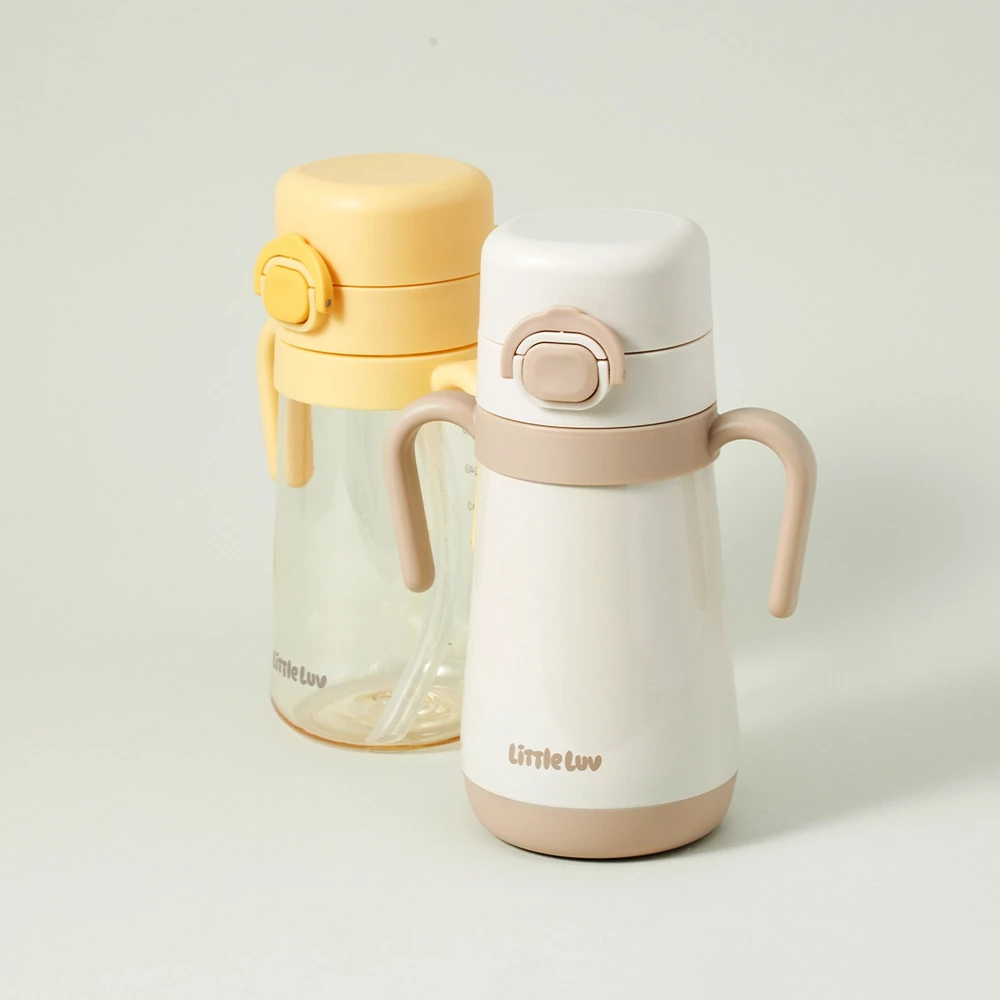 LHC916YEL - Bình giữ nhiệt LocknLock Little Luv one touch STS straw cup 300ml - Màu vàng