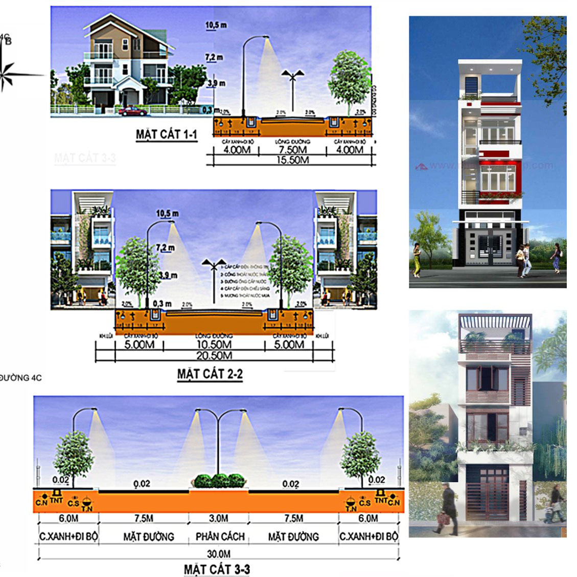 Tầng cao, khoảng lùi công trình