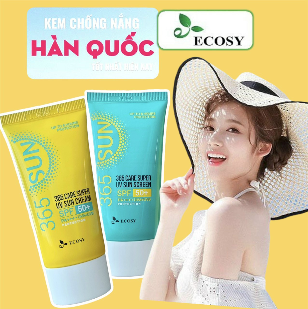 Bảo vệ da cùng kem chống nắng ECOSY