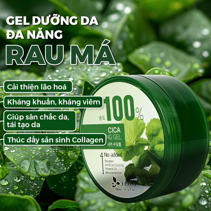 Sự Kỳ Diệu Từ Rau Má – Bí Quyết Cho Làn Da Mịn Màng Với Gel Dưỡng Da Đa Năng Chiết Xuất Rau Má ECOSY