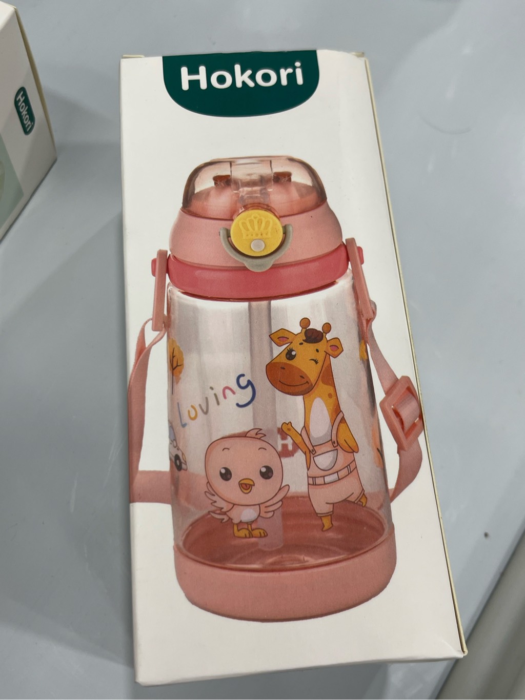 bình nước ống hút dây đeo hokori 450ml