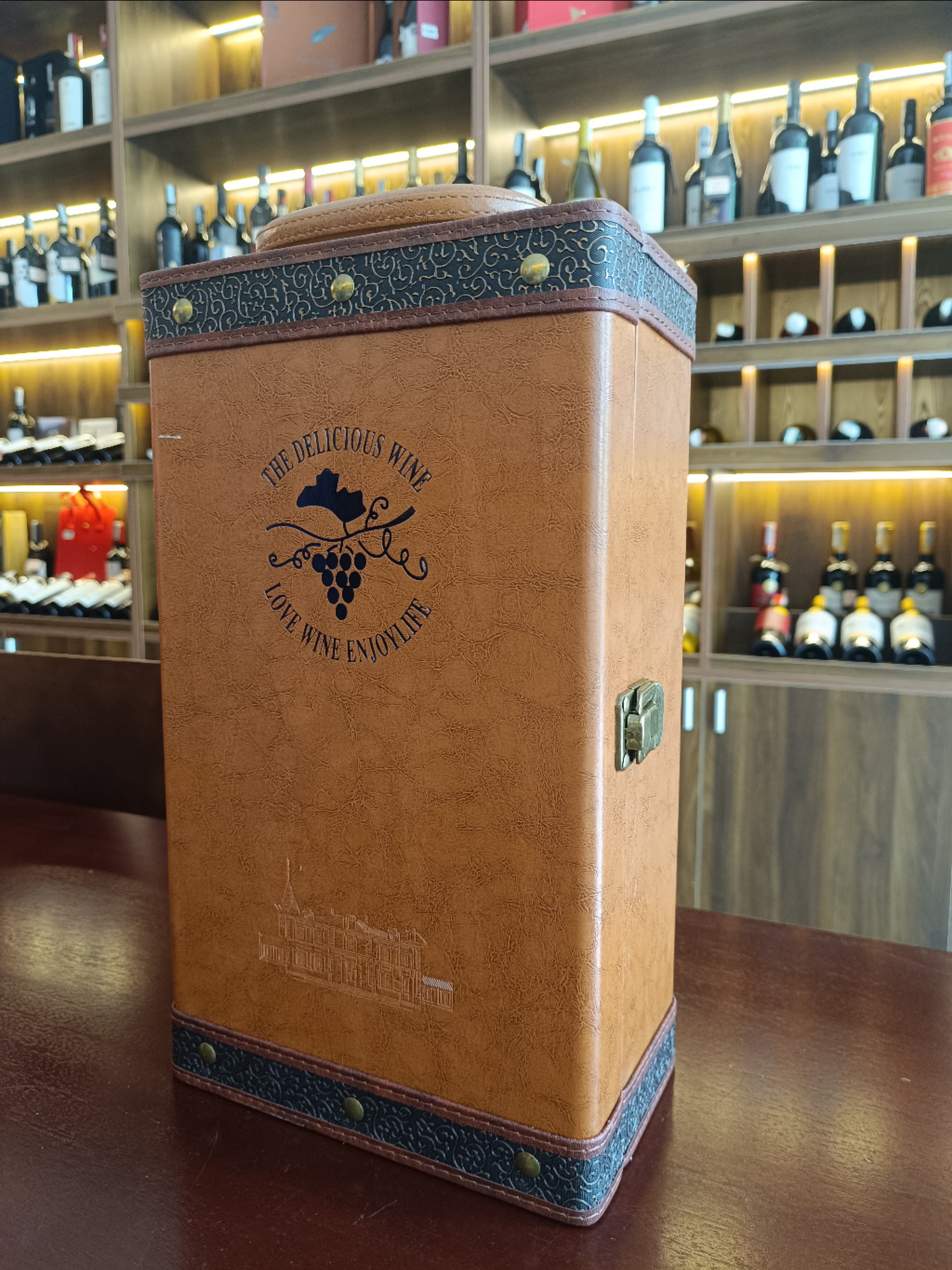 Hộp đựng rượu đôi mẫu 07