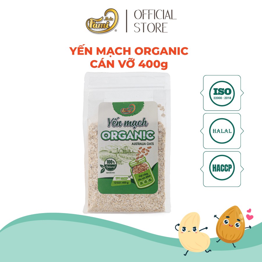 Yến Mạch Hữu Cơ Úc Cán Dẹt Faminuts Túi 400g