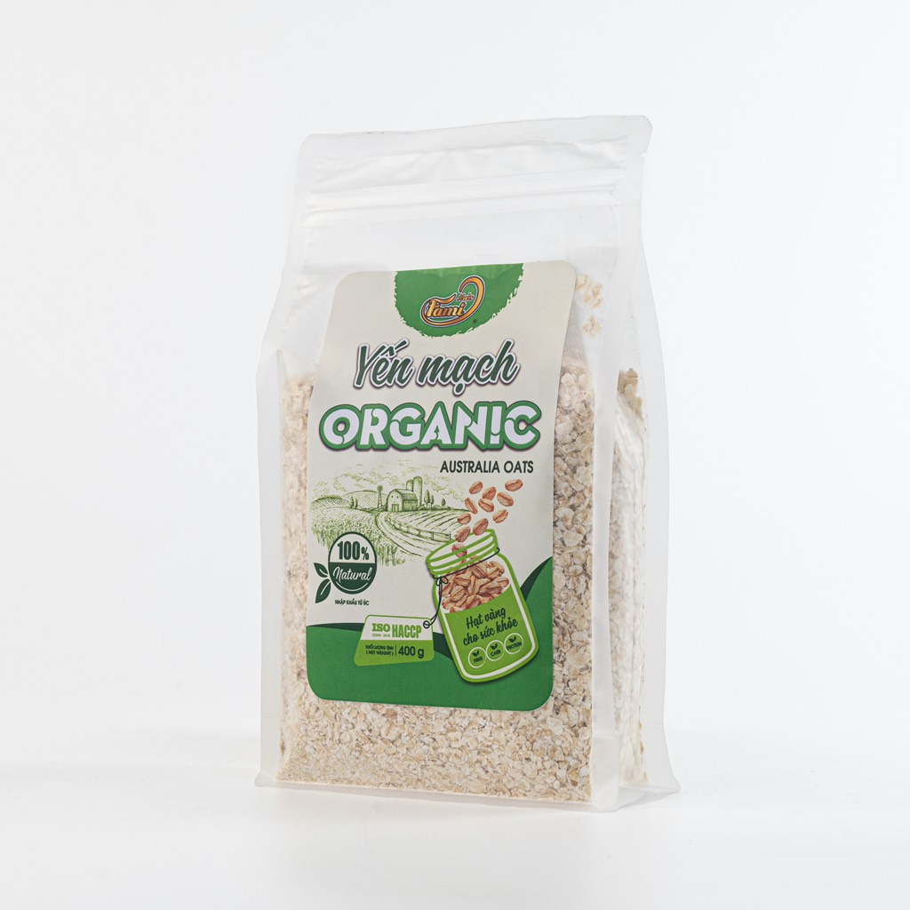 Yến Mạch Hữu Cơ Úc Cán Dẹt Faminuts Túi 400g