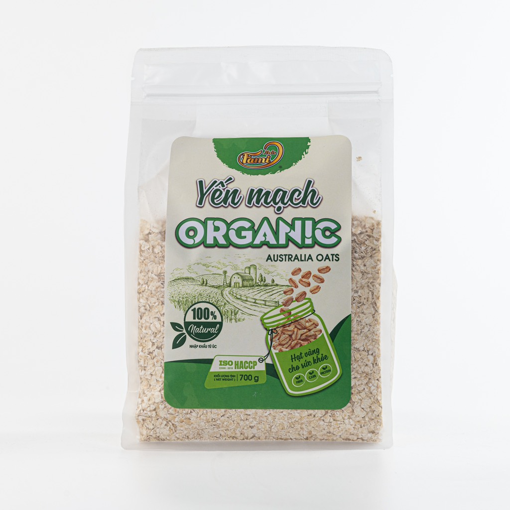 Yến Mạch Hữu Cơ Úc Cán Dẹt Faminuts Túi 700g